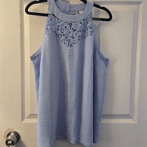 Women's Lace Trim Sleeveless Top